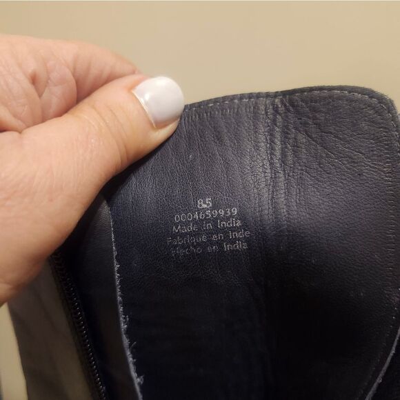 New Free People "Jones" Lug Sole Black Leather Lace-Up Combat Boots Sz.8.5 $278 - Picture 13 of 13